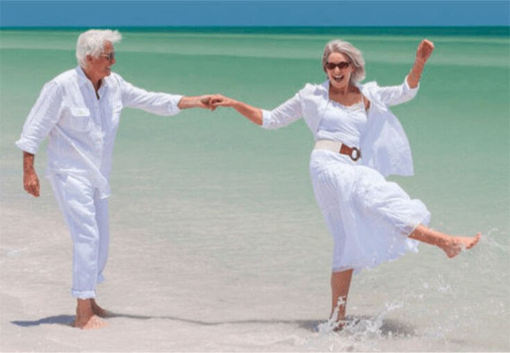 Adults enjoying an active day outdoors